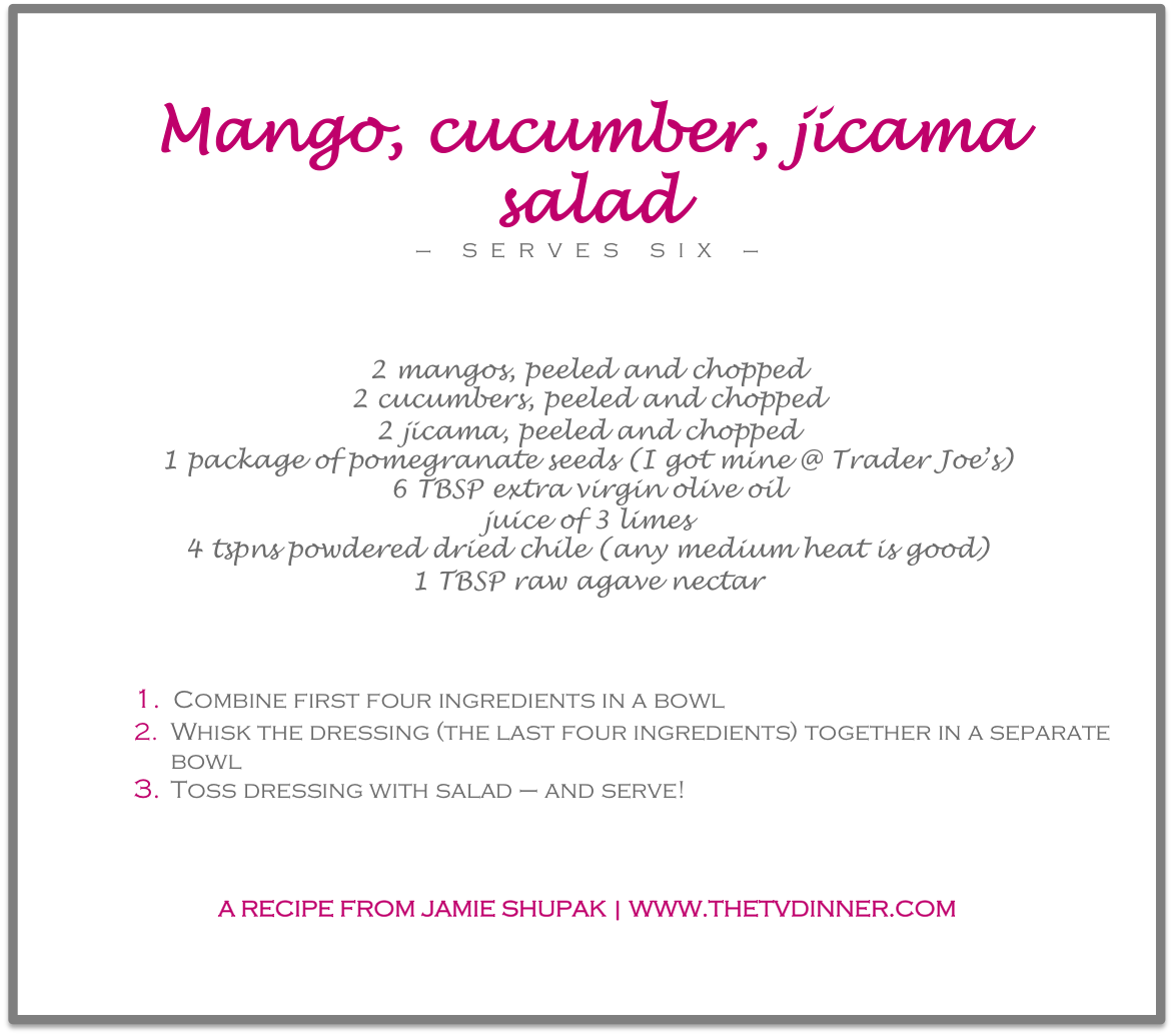 RECIPE mango cuke salad