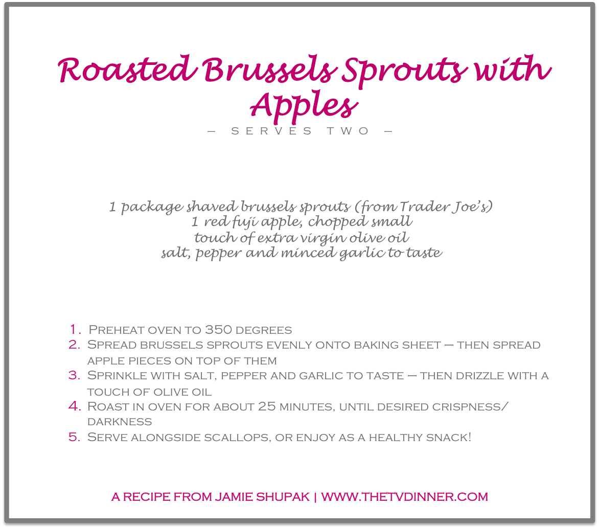 RECIPE roasted brussels apples
