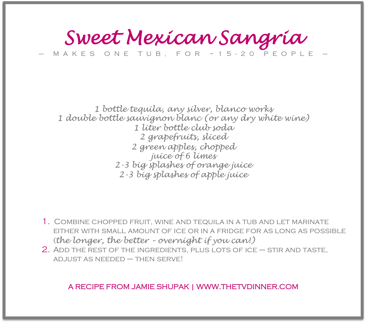 RECIPE sweet mexican sangria