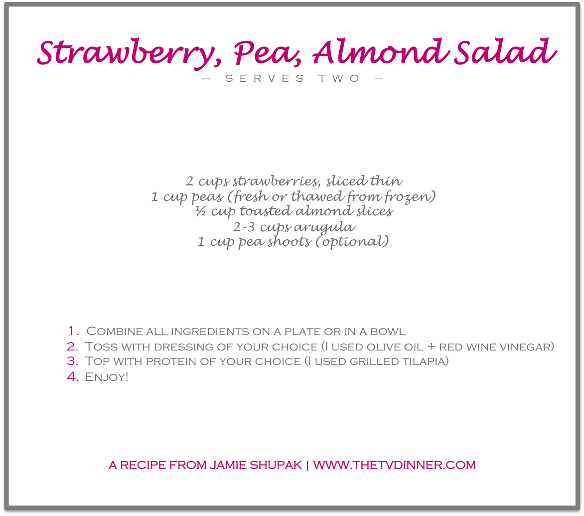 RECIPE strawberry pea salad