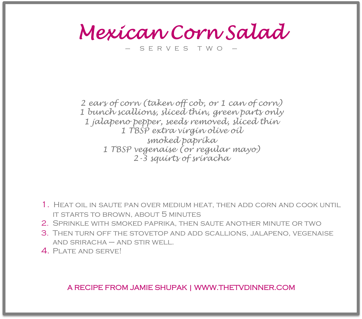 RECIPE mexican corn salad