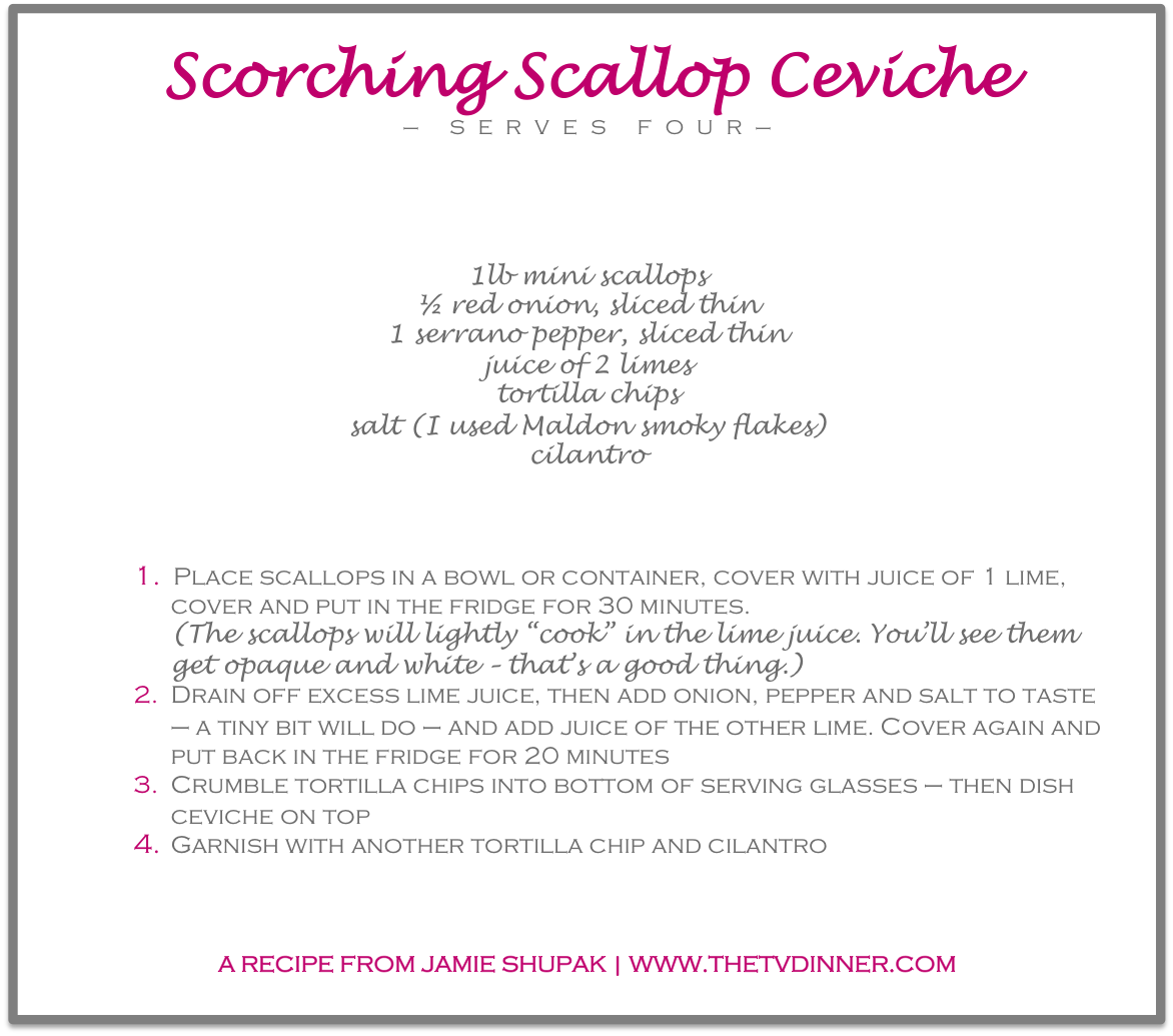 RECIPE scorching scallop ceviche