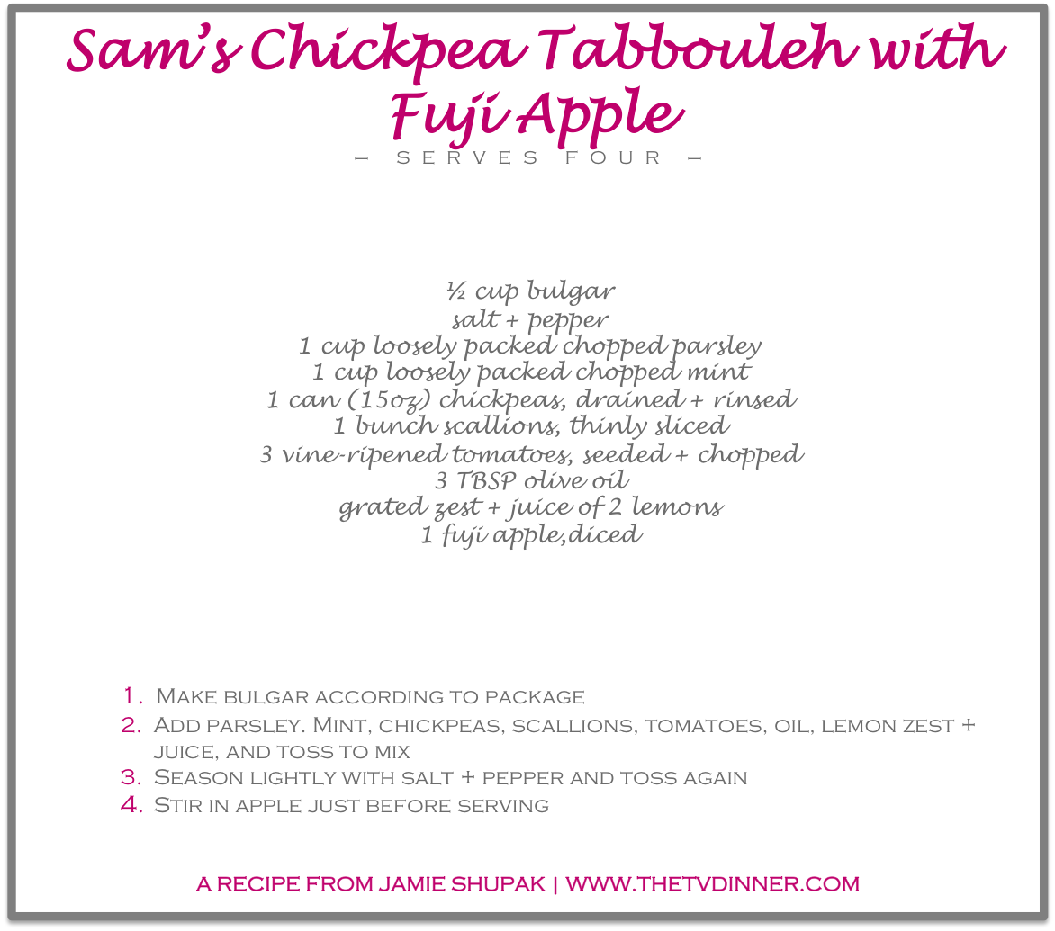 RECIPE sam's chickpea tabbouleh